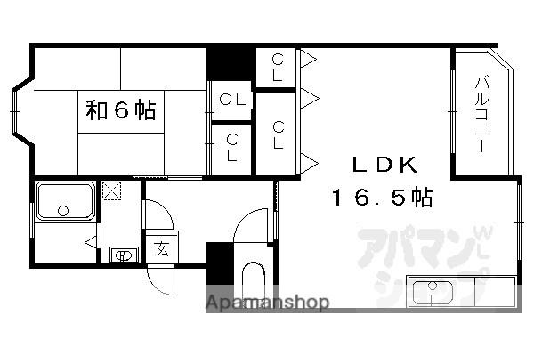 シャトーおさんだ(1LDK/2階)の間取り写真