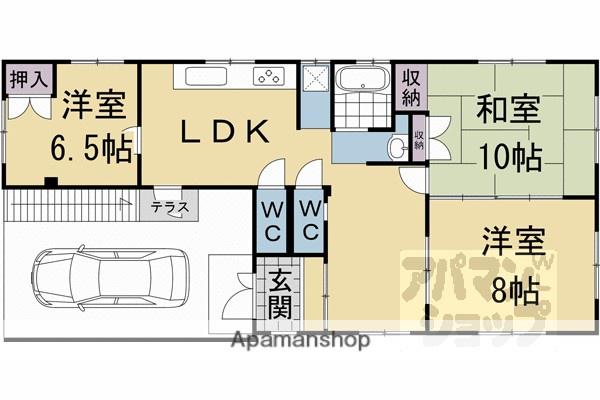 青山マンション(3LDK/1階)の間取り写真