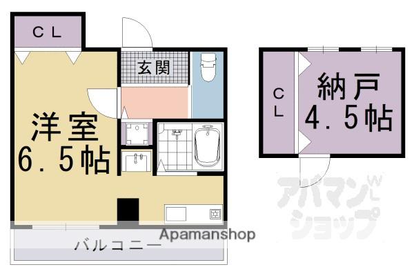 ヴィラPIPAS(1K/2階)の間取り写真