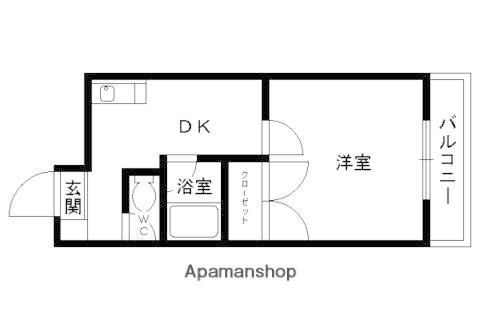 グレースHAYAMA(1DK/2階)の間取り写真