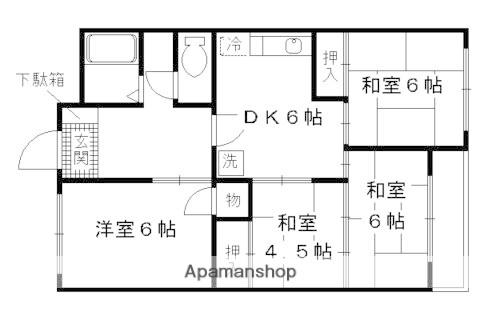 サンハイツ(4DK/2階)の間取り写真