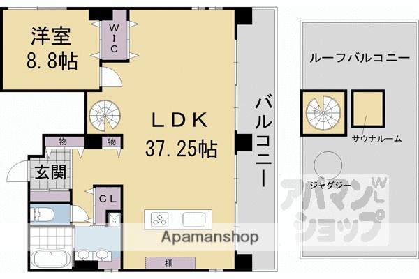 ATTRICE太秦天神川(1LDK/5階)の間取り写真
