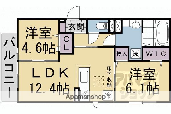 アイル京都八条(2LDK/1階)の間取り写真