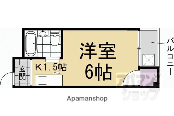 ハイツすぎさI(ワンルーム/4階)の間取り写真