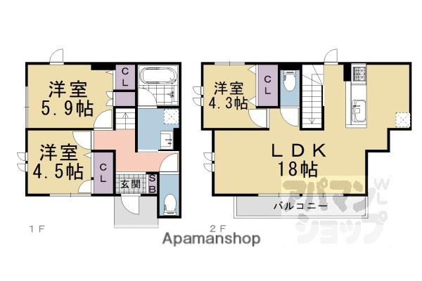 メゾンドクラルテ(3LDK)の間取り写真