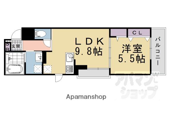 クレリア(1LDK/2階)の間取り写真