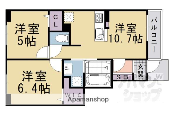コート・ヴィレッジII(2LDK/1階)の間取り写真