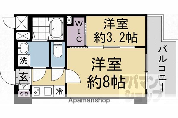 ASCLAIRE京都西院(2K/2階)の間取り写真