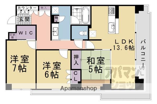 ジオ桂シェノン(3LDK/2階)の間取り写真
