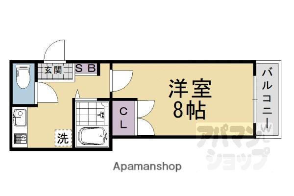 エスパシオ澤田(1K/2階)の間取り写真
