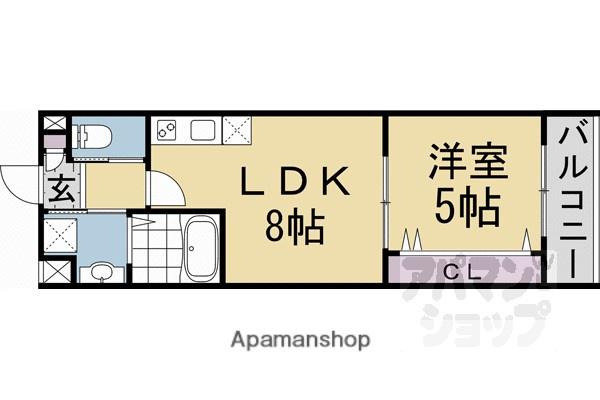 ARCA嵯峨嵐山(1LDK/2階)の間取り写真