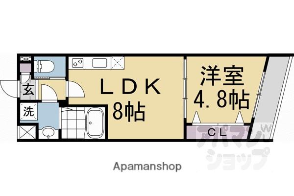 ARCA嵯峨嵐山(1LDK/1階)の間取り写真