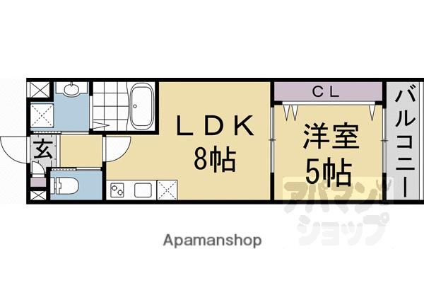 ARCA嵯峨嵐山(1LDK/2階)の間取り写真