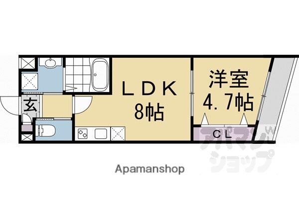 ARCA嵯峨嵐山(1LDK/3階)の間取り写真