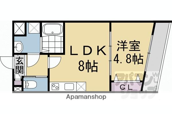 ARCA嵯峨嵐山(1LDK/2階)の間取り写真