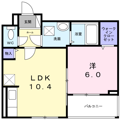 レジデンス 藤ケ森(1LDK/2階)の間取り写真