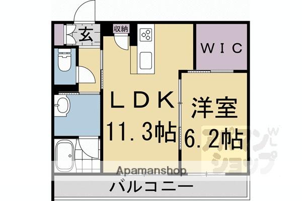 グランコート北浦(1LDK/2階)の間取り写真