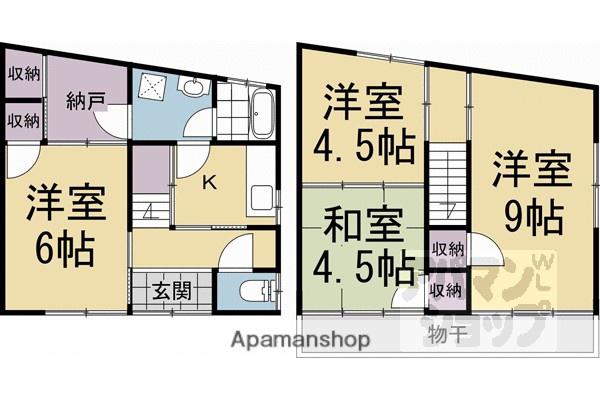 西京極南方町３３貸家ＥＡＳＴ(4K)の間取り写真