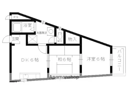 ベルメゾンナカムラ(2DK/3階)の間取り写真