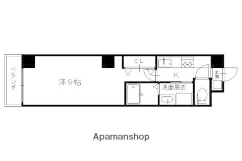EXCEED桂(1K/3階)の間取り写真