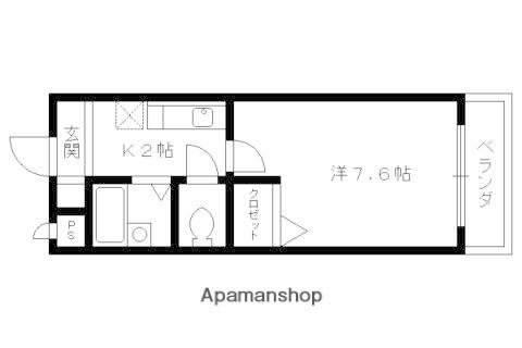 リーベン桂(1K/3階)の間取り写真