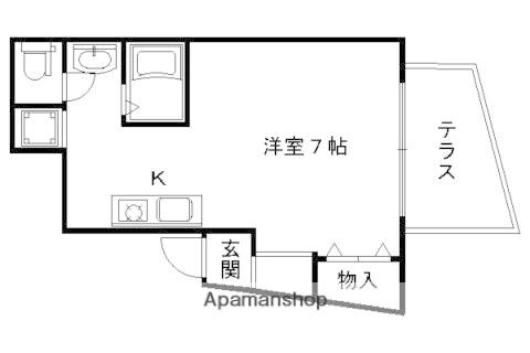 桂レジデンス(1K/1階)の間取り写真