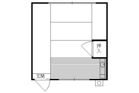 平和荘(ワンルーム/2階)の間取り写真