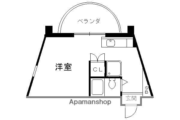 プレジールマンション(1K/4階)の間取り写真