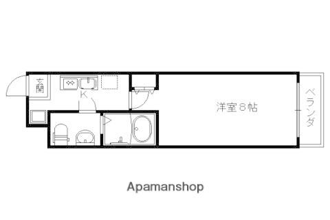 グランドパレス西院 東棟(1K/9階)の間取り写真