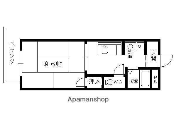 フレグランス井上(1K/1階)の間取り写真