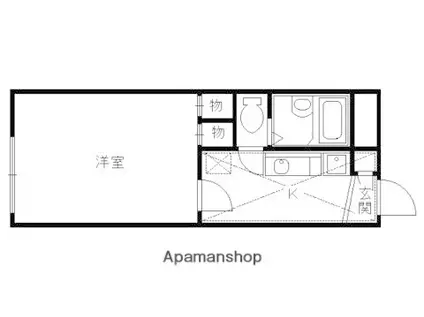 レオパレス嵐山II(1K/1階)の間取り写真