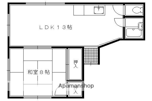 ラポーラクローデュ(1LDK/2階)の間取り写真