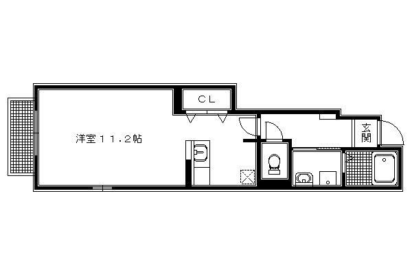 フィオーレ0(ワンルーム/1階)の間取り写真