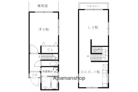 エンバーカーズ天神(1LDK/1階)の間取り写真