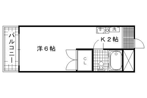 レジデンス野上(1K/3階)の間取り写真