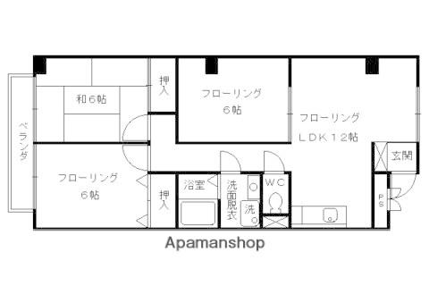 ウエストヴィラ(3LDK/3階)の間取り写真