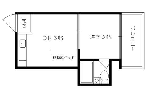 第1レジデンス春田(1DK/3階)の間取り写真