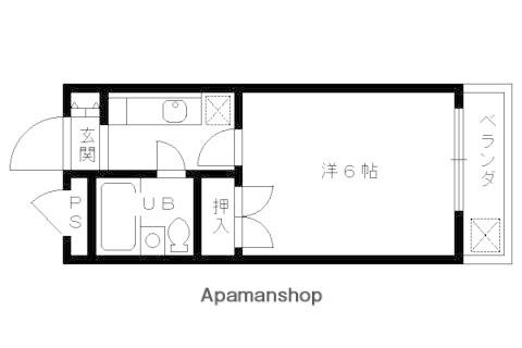 ハイライフ嵯峨(1K/3階)の間取り写真