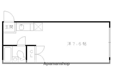 ルミナス桂(1K/1階)の間取り写真