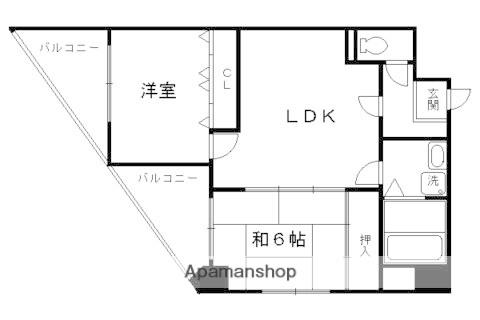 エレスパ24(2LDK/4階)の間取り写真