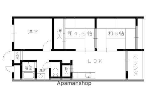 サンコーポ安井(3LDK/4階)の間取り写真