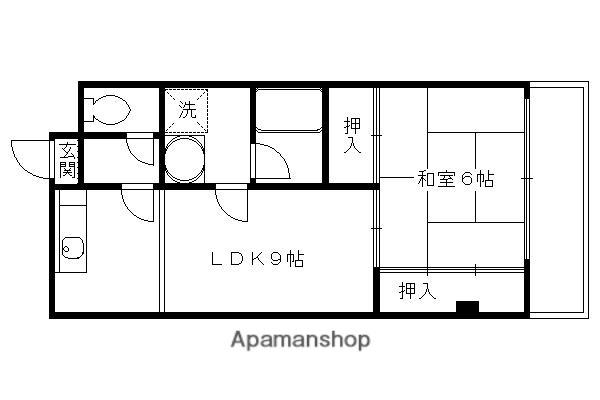 メゾン松永(1LDK/2階)の間取り写真