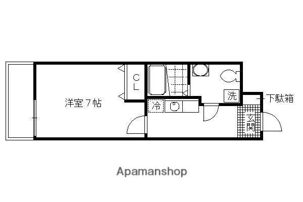 アルバローザ京都(1K/4階)の間取り写真