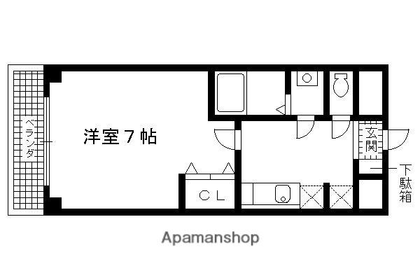 パークアジュール(1K/1階)の間取り写真