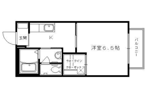 プティメゾンにしだ(1K/2階)の間取り写真