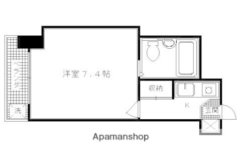 シャレー西京極(1K/2階)の間取り写真