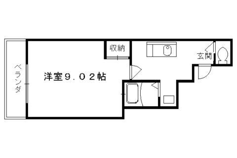木屋町ビル(1K/2階)の間取り写真