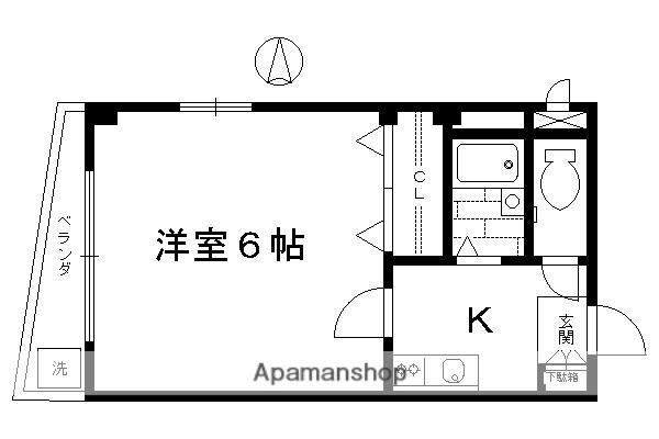 ハイツ本瓦(1K/1階)の間取り写真