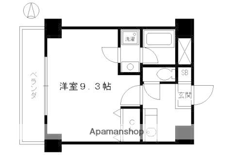 プラザ五条鴨川(1K/7階)の間取り写真