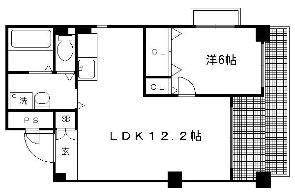 プチドエル修学院(1LDK/1階)の間取り写真
